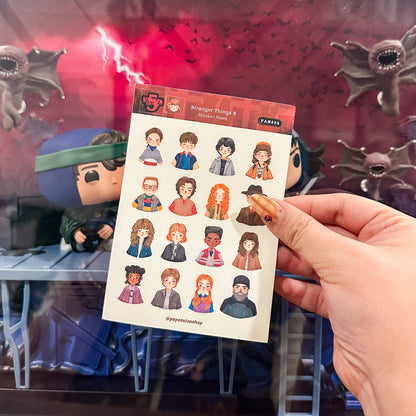 Stranger Things 5 Sticker Sheet, Stranger Things Stickers, ST Stickers | FN004 | PaperaicaShop