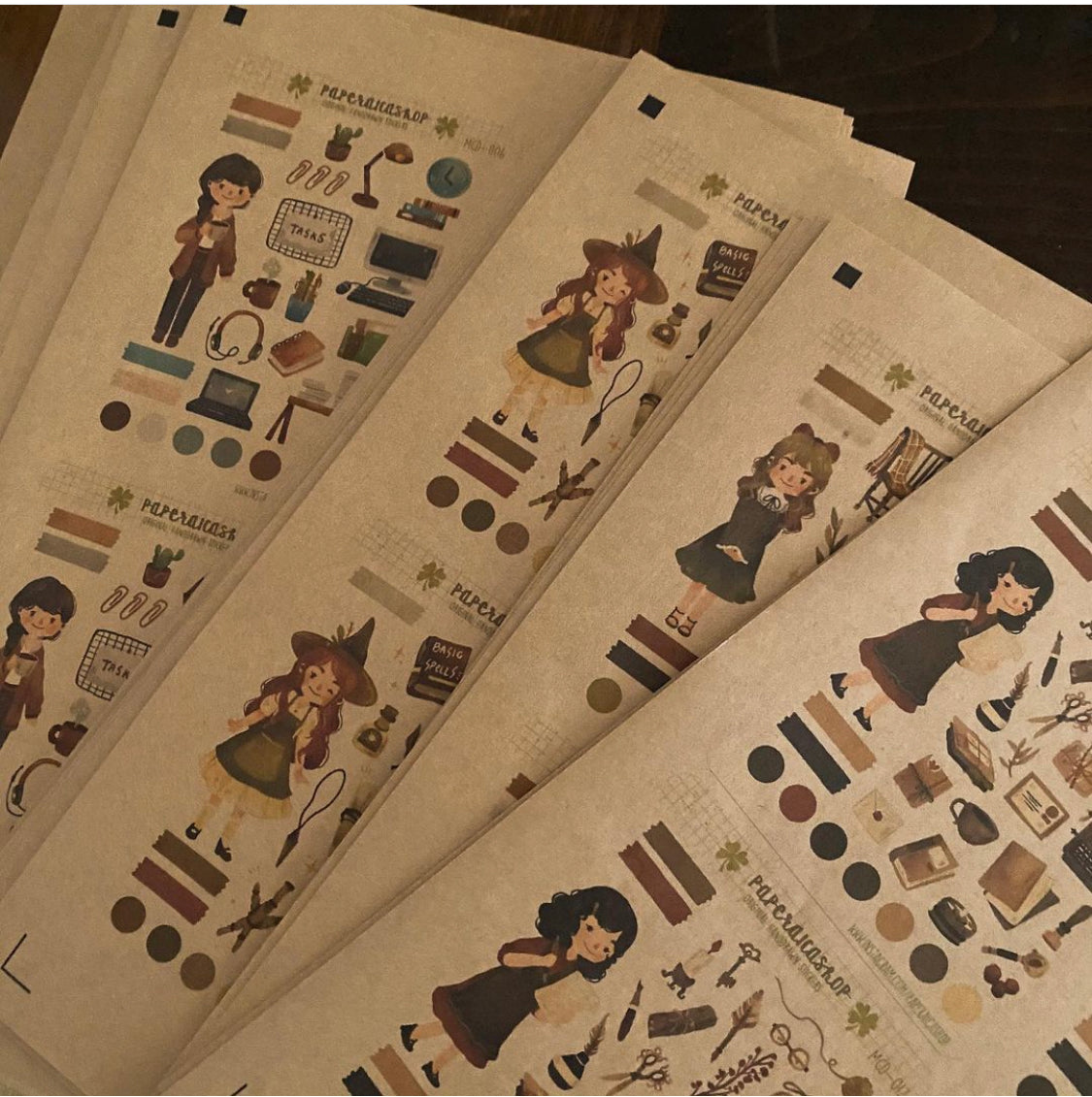 Cute WFH Girl Maica Decorative Sticker Sheet MCD006