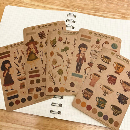 Cute WFH Girl Maica Decorative Sticker Sheet MCD006