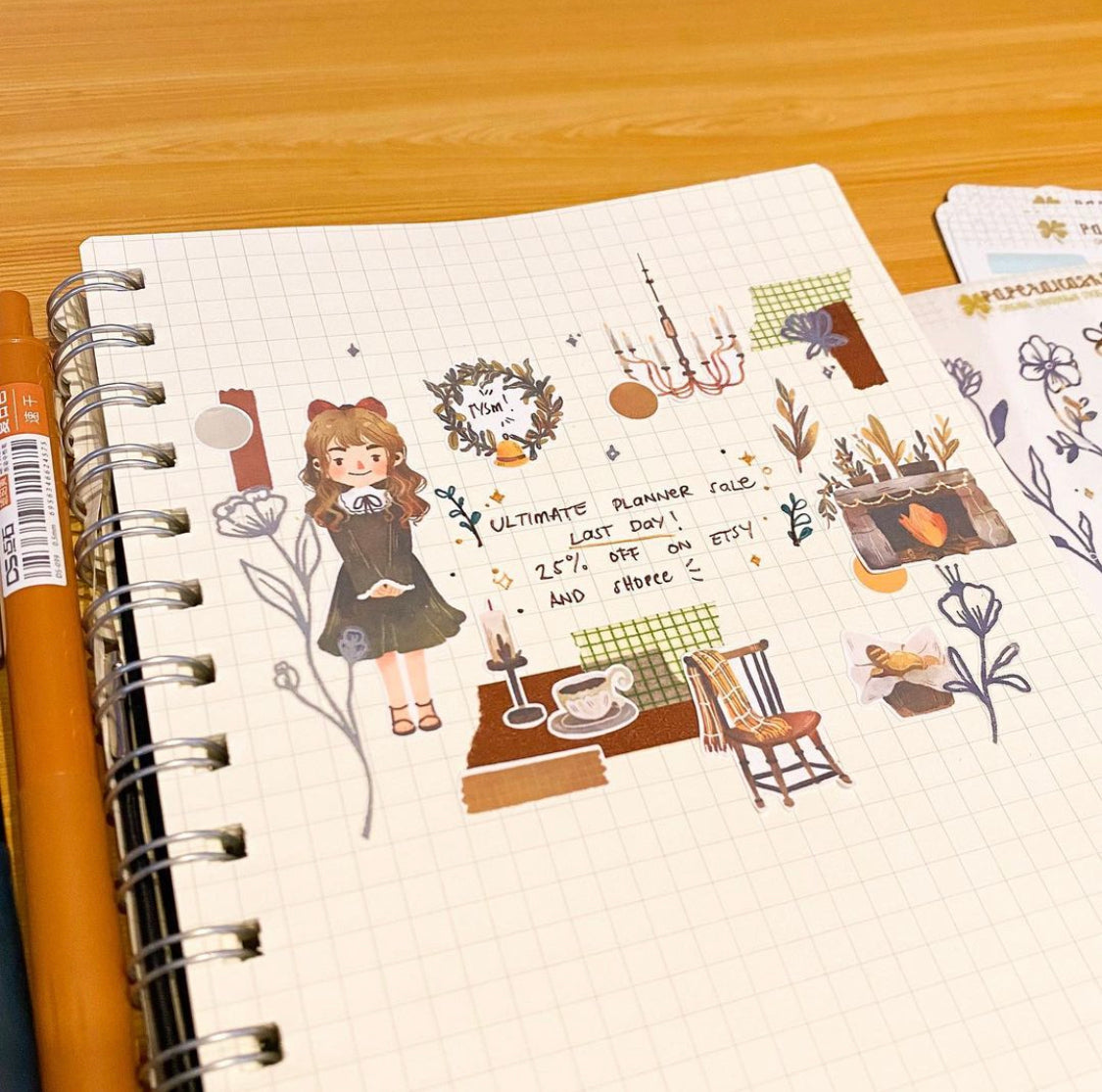 Cute Fancy Dinner Maica Decorative Sticker Sheet MCD009