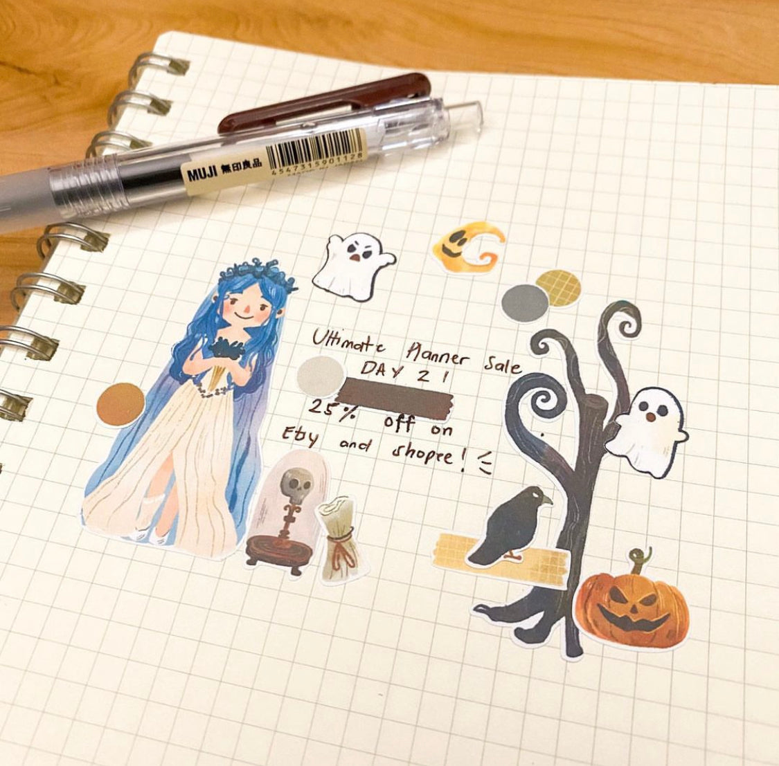 Cute Halloween Girl Maica Decorative Sticker Sheet MCH001