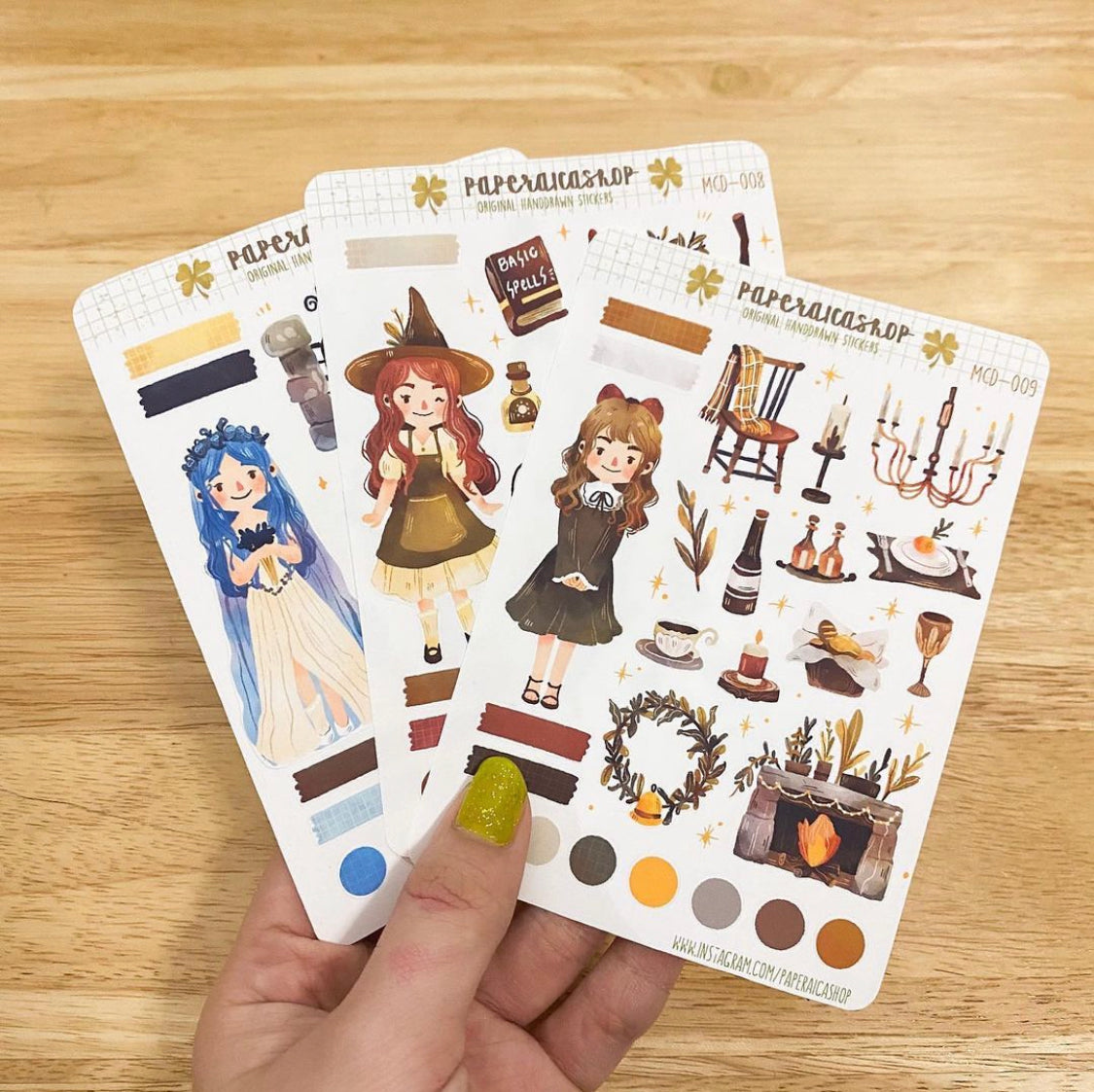 Cute Witch Girl Maica Decorative Sticker Sheet MCH002