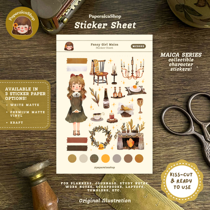 Cute Fancy Dinner Maica Decorative Sticker Sheet MCD009