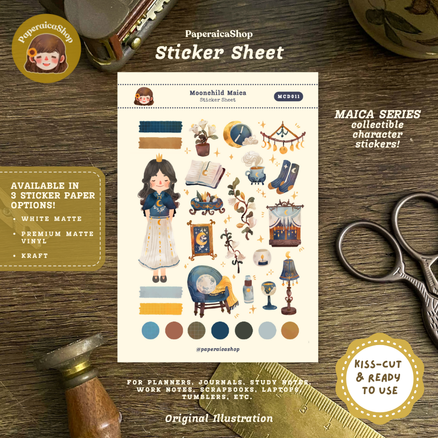 Cute Moonchild Maica Decorative Sticker Sheet MCD011