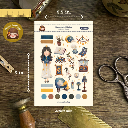 Cute Moonchild Maica Decorative Sticker Sheet MCD011