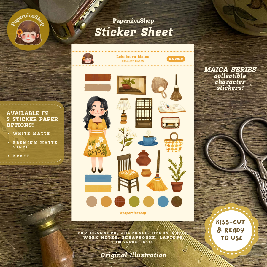 Cute Filipino Maica Decorative Sticker Sheet MCD019