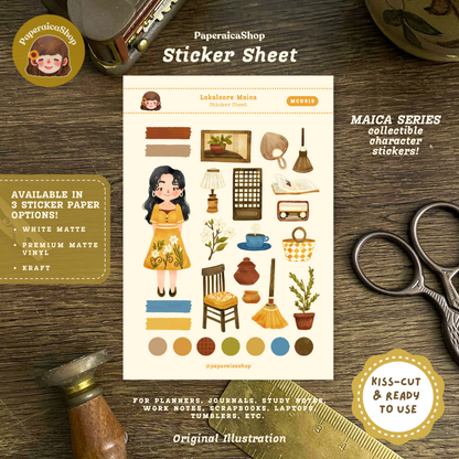 Cute Filipino Maica Decorative Sticker Sheet MCD019