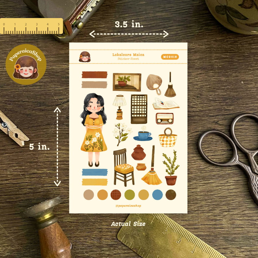 Cute Filipino Maica Decorative Sticker Sheet MCD019