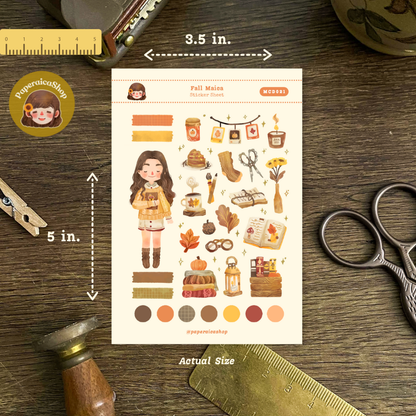 Cozy Fall Maica Decorative Sticker Sheet MCD021
