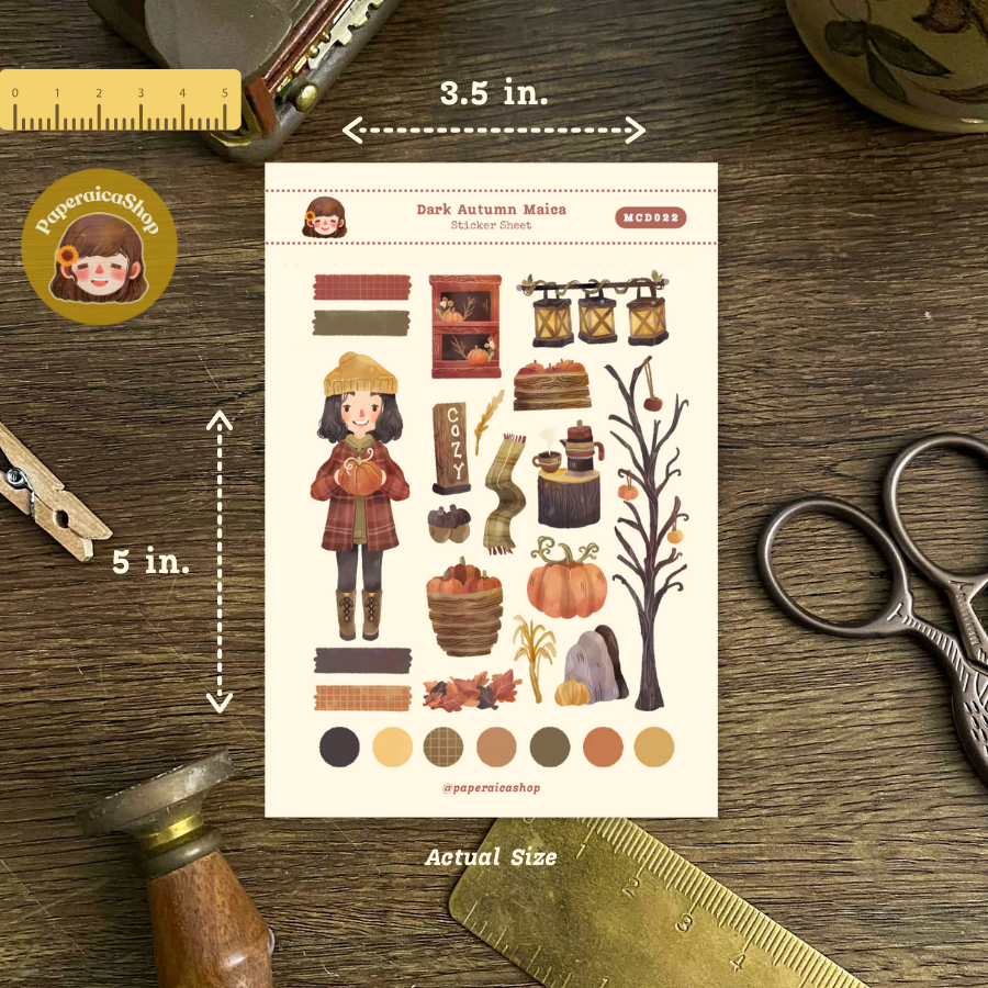 Cute Pumpkin Maica Decorative Sticker Sheet MCD022