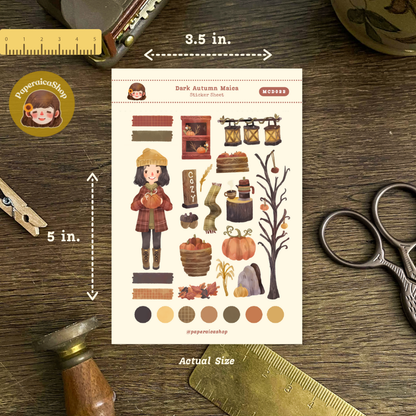 Cute Pumpkin Maica Decorative Sticker Sheet MCD022
