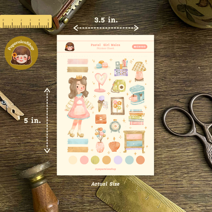 Cute Pastel Maica Decorative Sticker Sheet MCD023