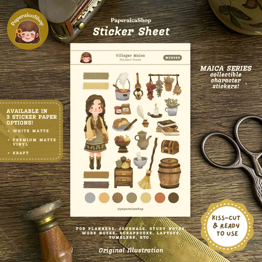 Tavern Girl Maica Decorative Sticker Sheet MCD024
