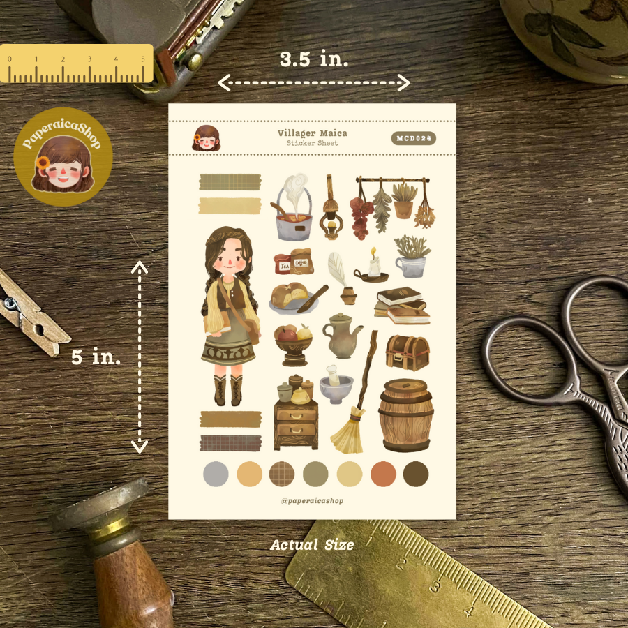 Tavern Girl Maica Decorative Sticker Sheet MCD024