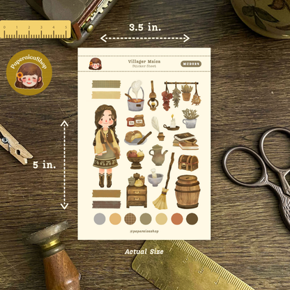 Tavern Girl Maica Decorative Sticker Sheet MCD024