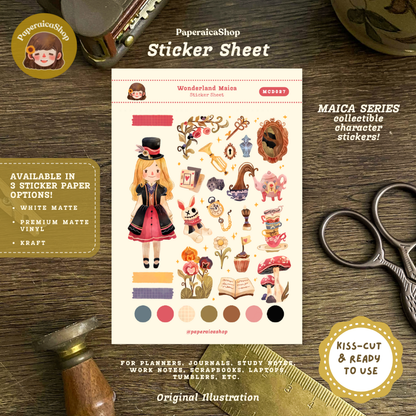Cute Wonderland Maica Decorative Sticker Sheet MCD027