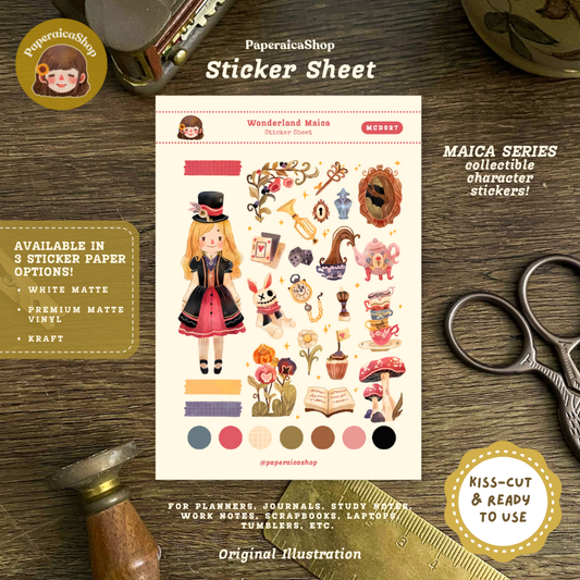 Cute Wonderland Maica Decorative Sticker Sheet MCD027
