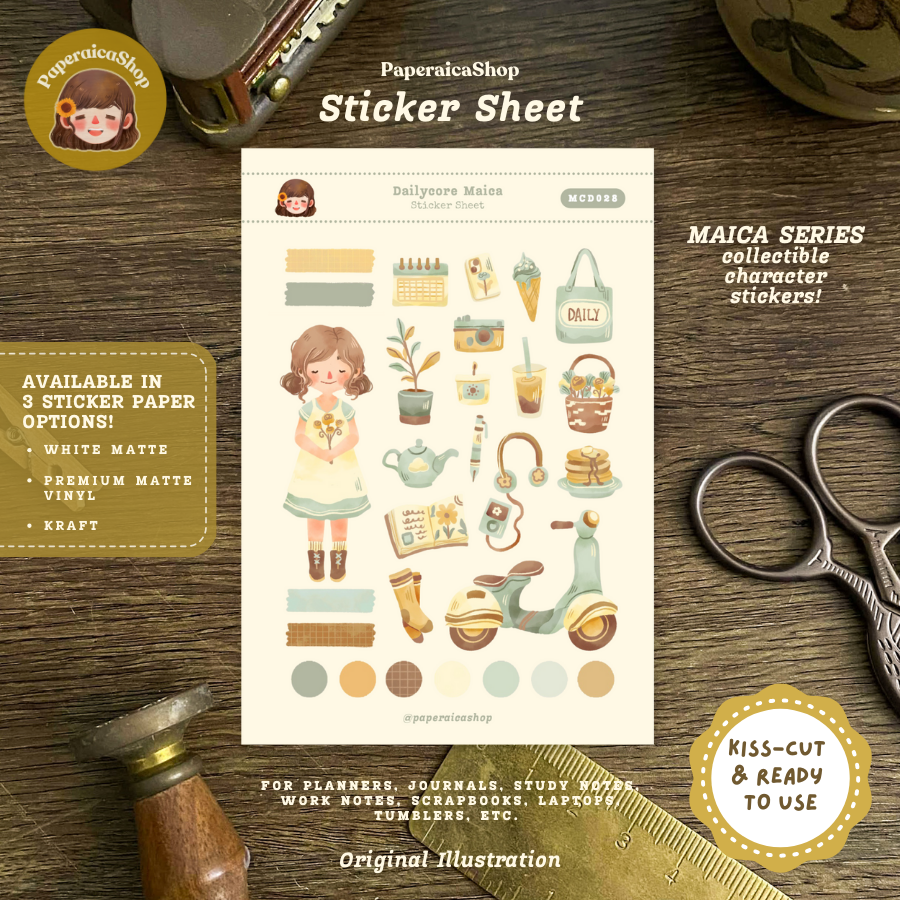 Cute Daily Maica Decorative Sticker Sheet MCD028