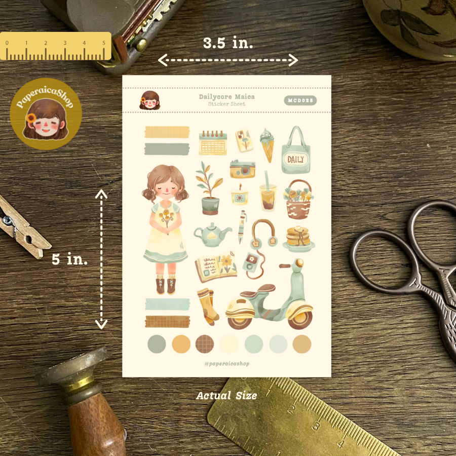 Cute Daily Maica Decorative Sticker Sheet MCD028