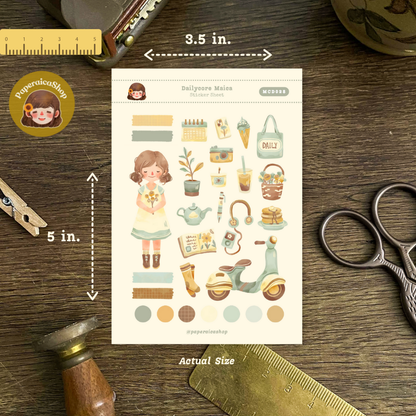 Cute Daily Maica Decorative Sticker Sheet MCD028