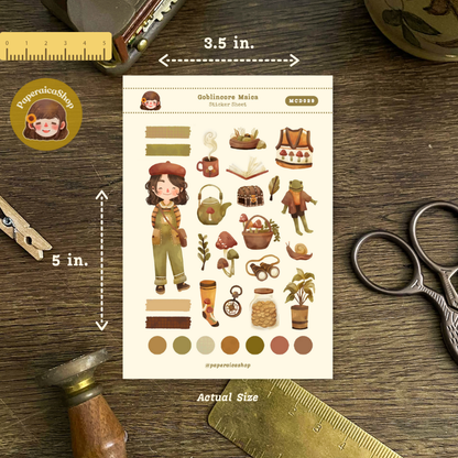 Cute Goblin Girl Maica Decorative Sticker Sheet MCD029