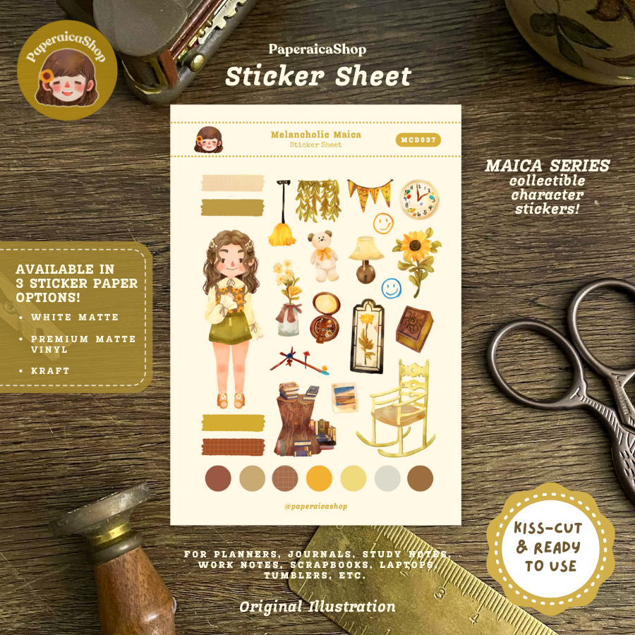 Cute Darling Girl Maica Decorative Sticker Sheet MCD037