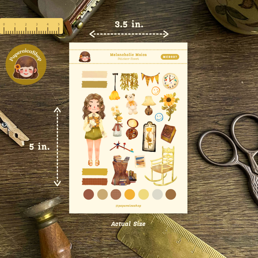 Cute Darling Girl Maica Decorative Sticker Sheet MCD037
