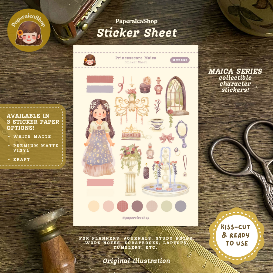 Cute Princesscore Maica Decorative Sticker Sheet MCD049