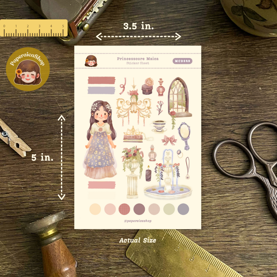 Cute Princesscore Maica Decorative Sticker Sheet MCD049