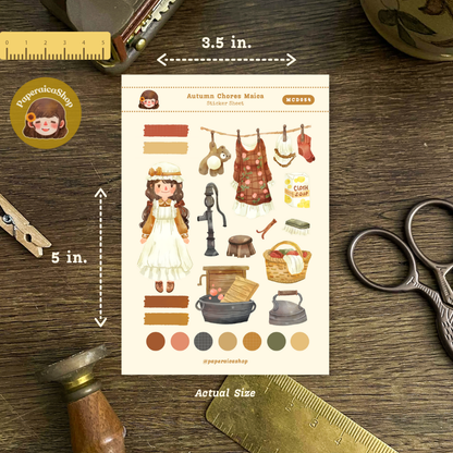 Autumn Chores Maica Decorative Sticker Sheet MCD054