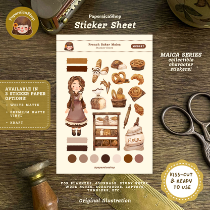 French Bakery Maica Decorative Sticker Sheet MCD057