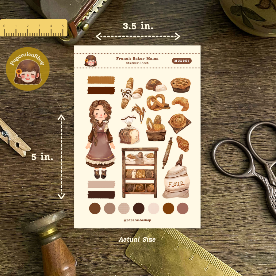 French Bakery Maica Decorative Sticker Sheet MCD057