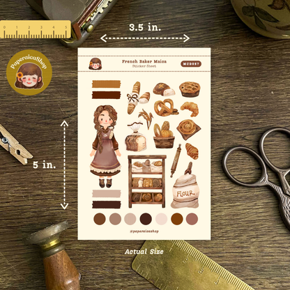French Bakery Maica Decorative Sticker Sheet MCD057