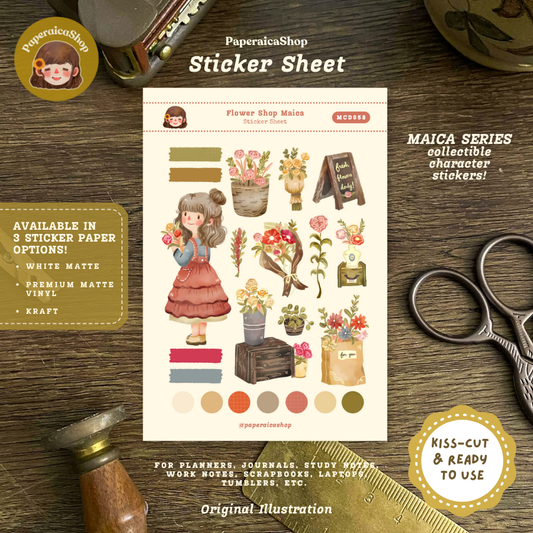 Flower Shop Maica Decorative Sticker Sheet MCD058