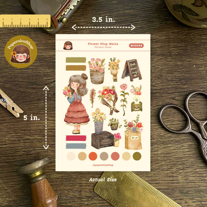 Flower Shop Maica Decorative Sticker Sheet MCD058