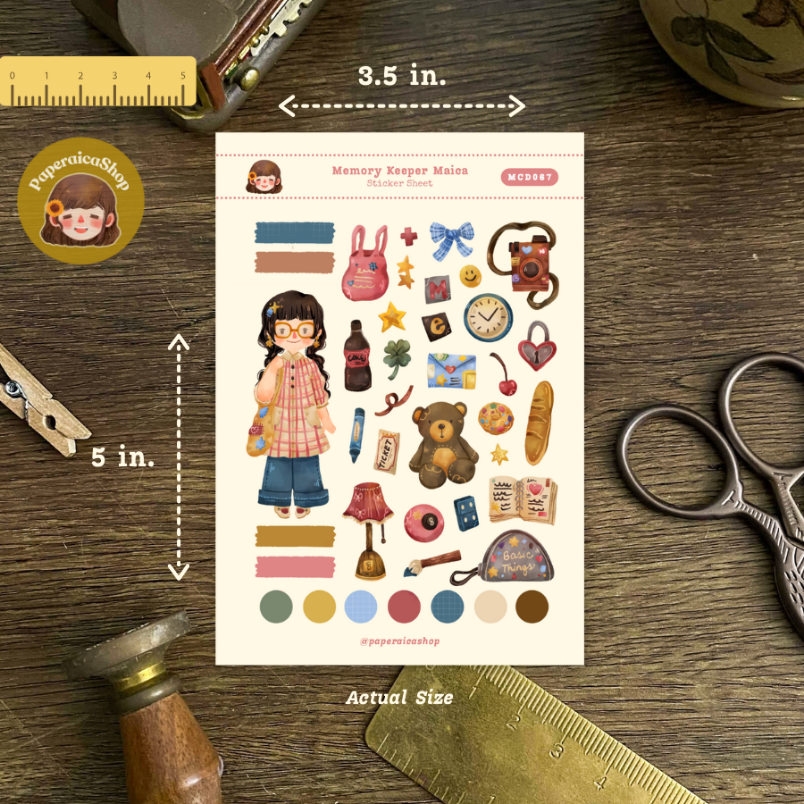 Memory Keeper Maica Decorative Sticker Sheet MCD067