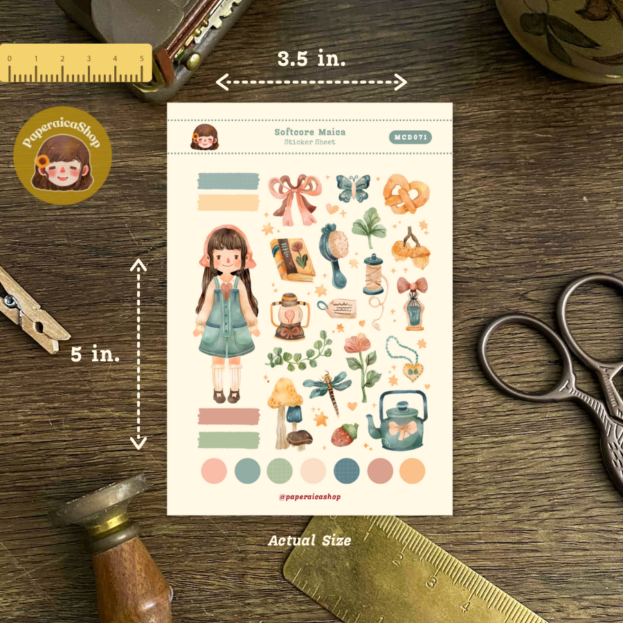 Softcore Maica Decorative Sticker Sheet MCD071