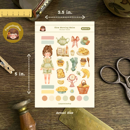 Slow Morning Maica Decorative Sticker Sheet MCD072