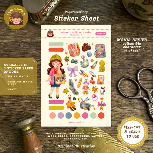 Trinket / Anik-anik Maica Decorative Sticker Sheet MCD073