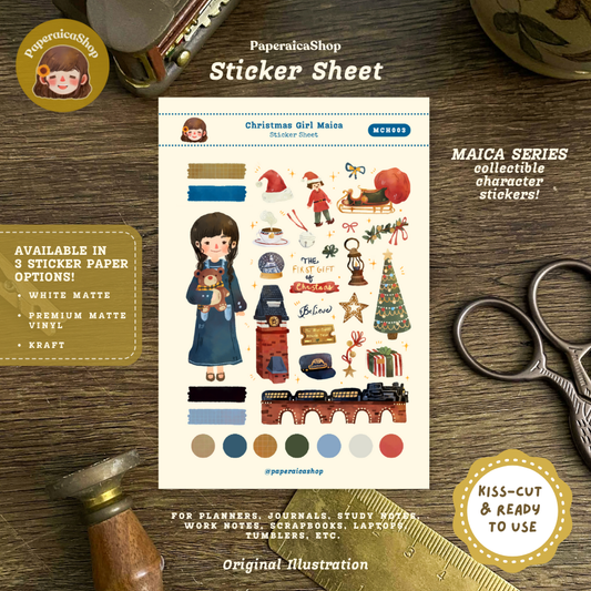 Polar Express Maica Decorative Sticker Sheet MCH003