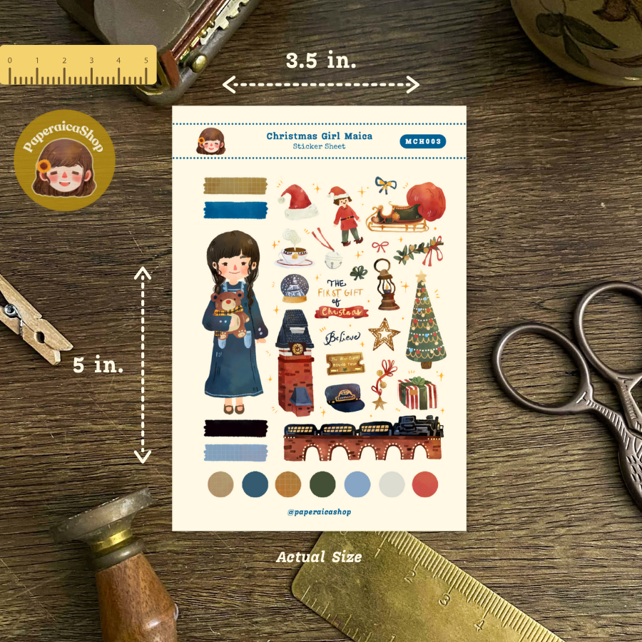 Polar Express Maica Decorative Sticker Sheet MCH003