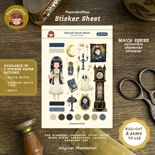 Haunted House Maica Decorative Sticker Sheet MCH006