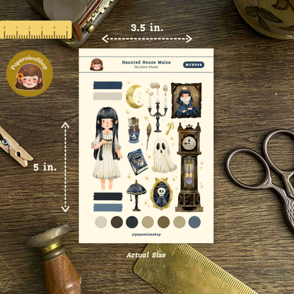 Haunted House Maica Decorative Sticker Sheet MCH006