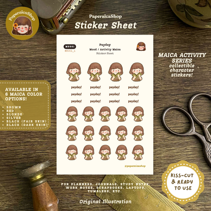 Cute Payday Stickers, Salary Stickers, Money Stickers MS001