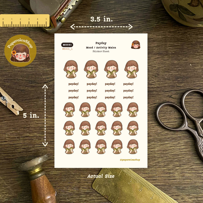 Cute Payday Stickers, Salary Stickers, Money Stickers MS001