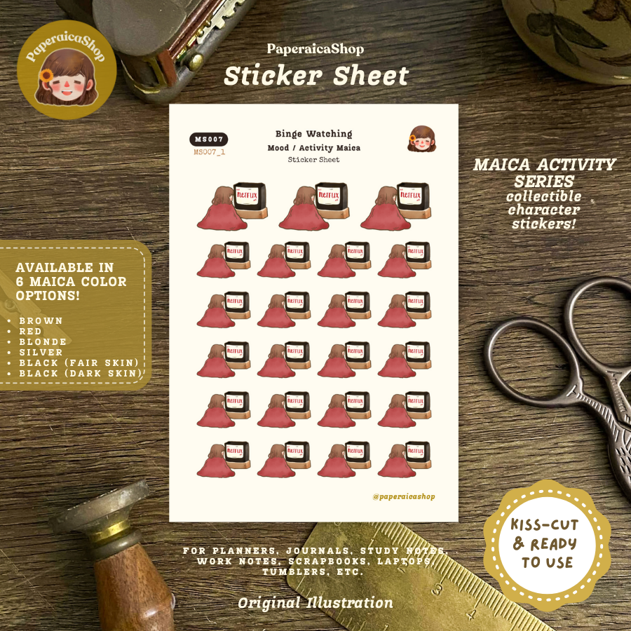 Netflix Binge Planner Stickers, Netflix Stickers, Binge Watch Stickers MS007