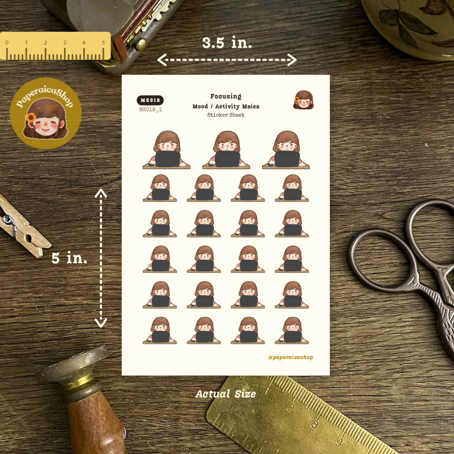 Online School Stickers, Study Stickers, WFH Stickers MS018