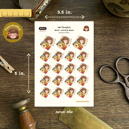 Thoughts Stickers, Thinking Stickers, Meme Stickers MS031