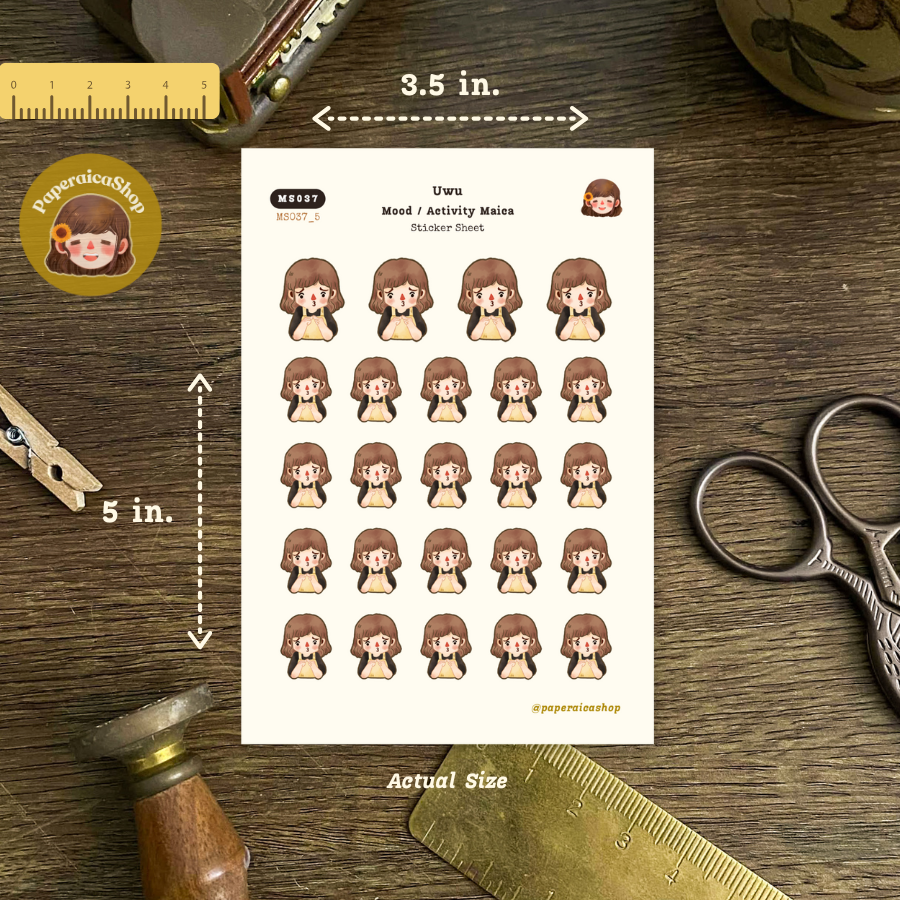 Uwu Stickers, Sad Stickers, Cute Stickers, Sorry Stickers, Apology Stickers MS037