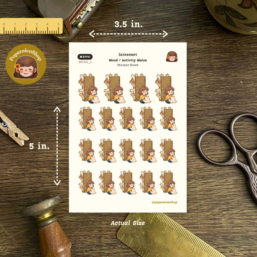 Introvert Stickers, Indoor Stickers, Home Alone Stickers, Quiet Sticker MS041